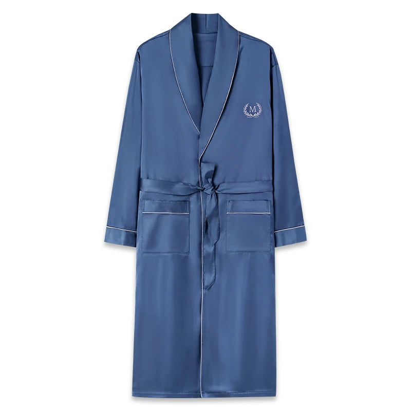 Peignoir homme satin de