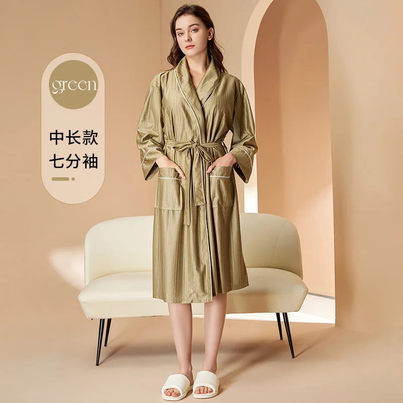 Peignoir kimono unisexe satin