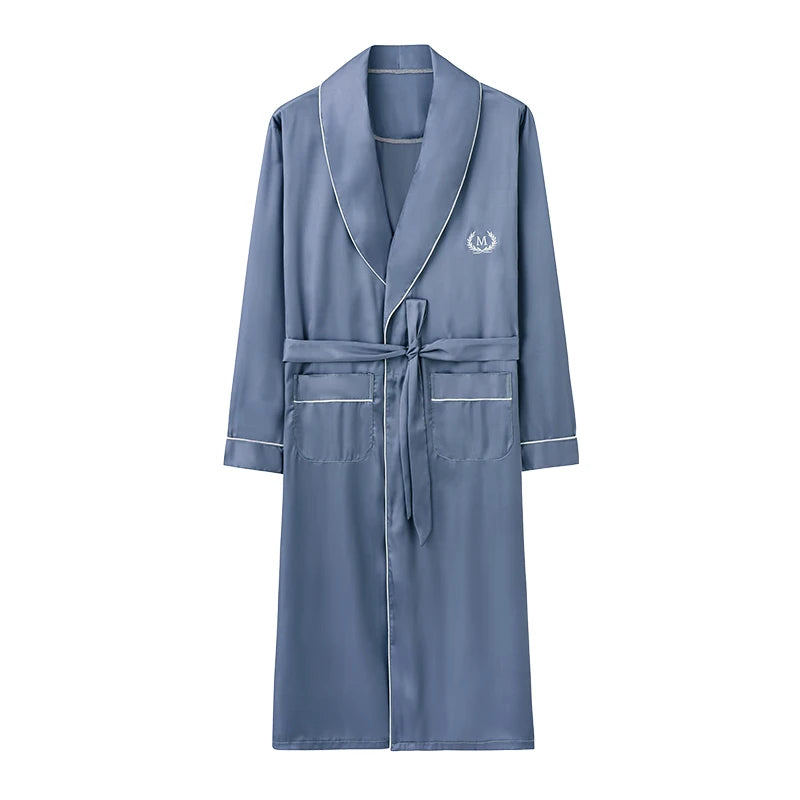 Peignoir homme satin de