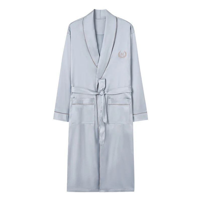 Peignoir homme satin de