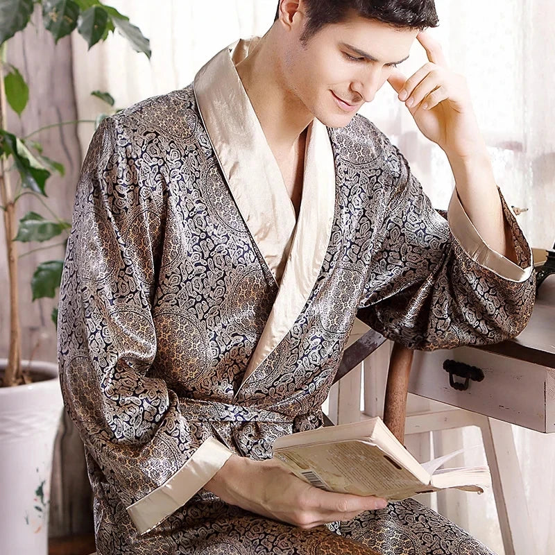 Peignoir Kimono Homme Satin