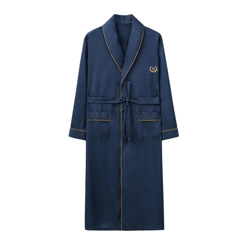 Peignoir homme satin de