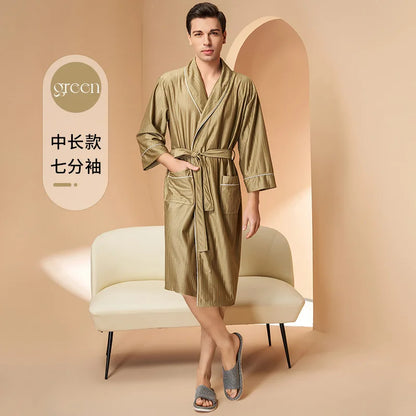 Peignoir kimono unisexe satin