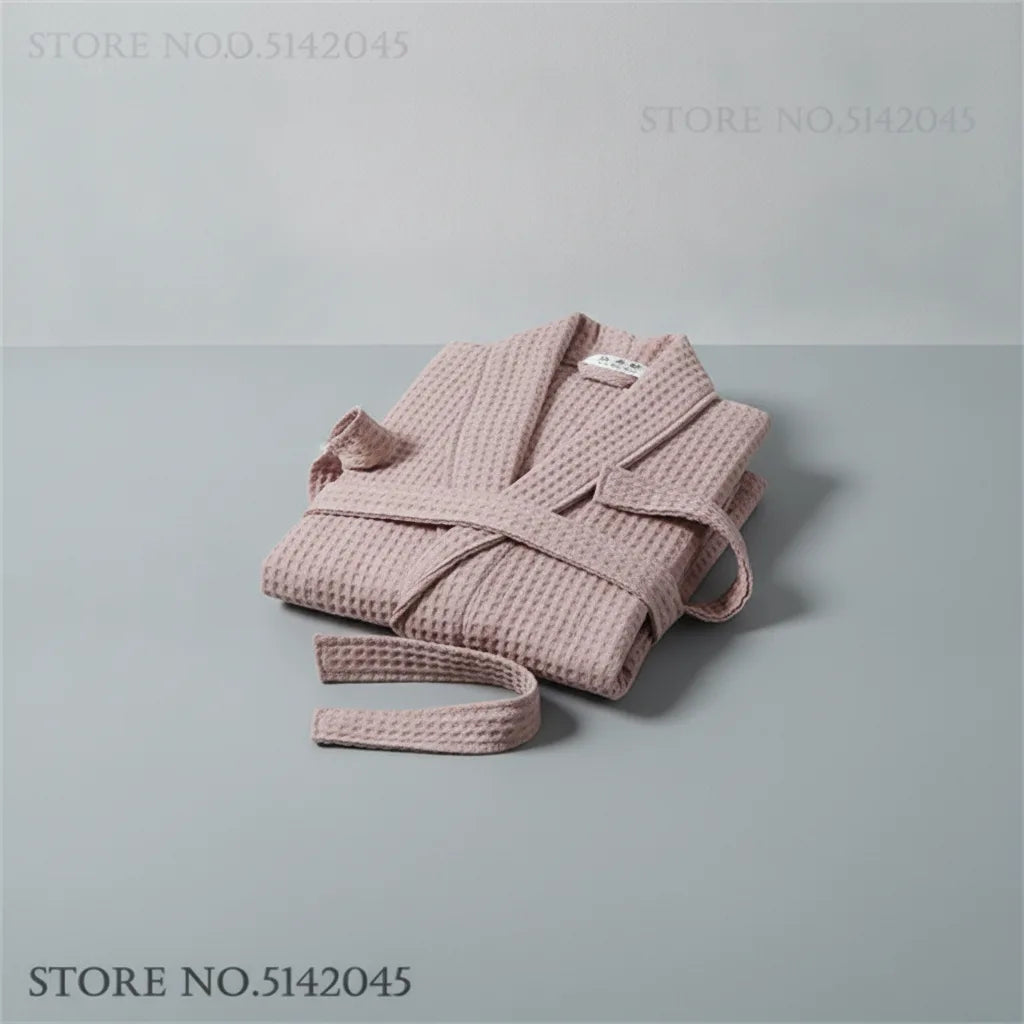 Peignoir Kimono Coton Gaufre