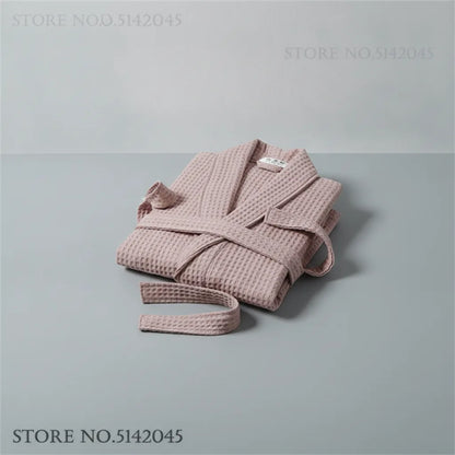 Peignoir Kimono Coton Gaufre