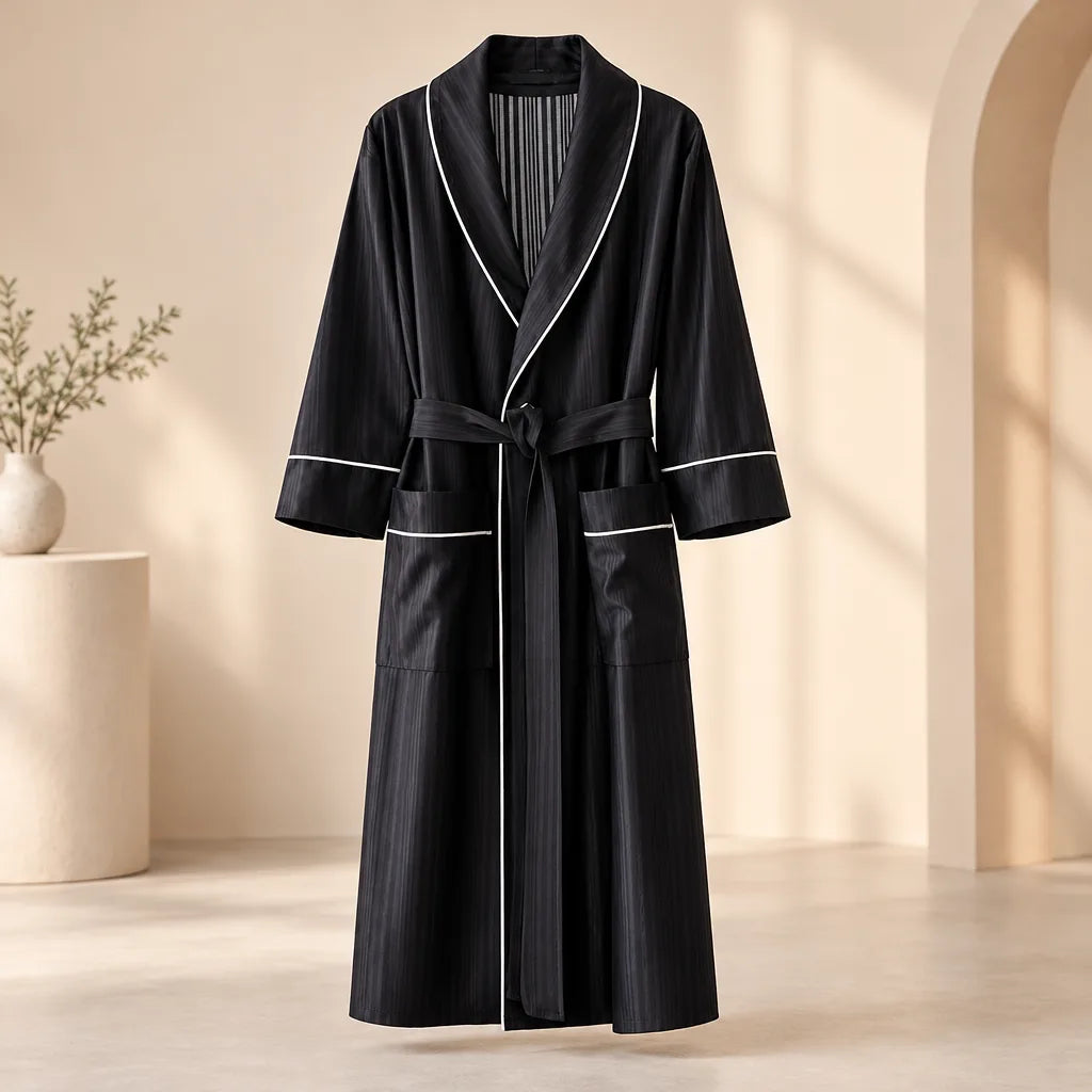 Peignoir kimono unisexe satin