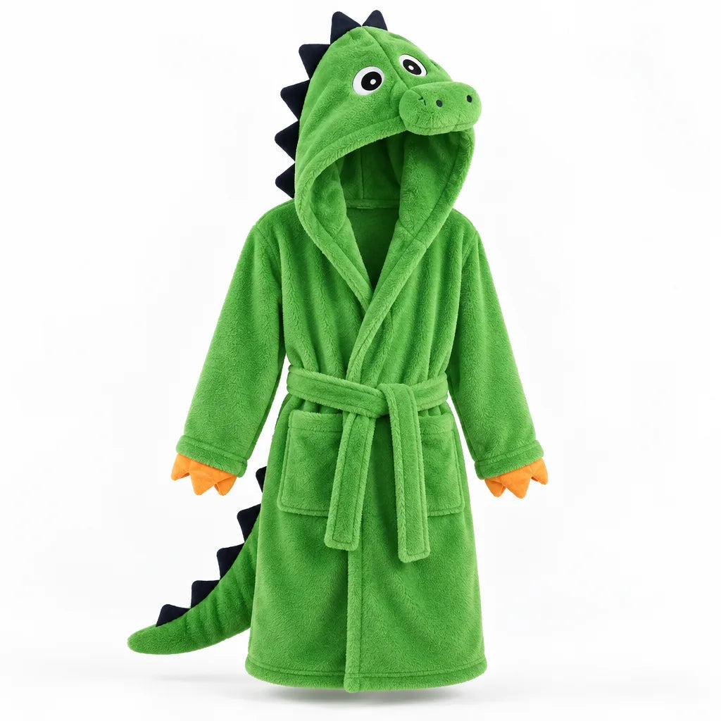 Peignoir dinosaure enfant flanelle