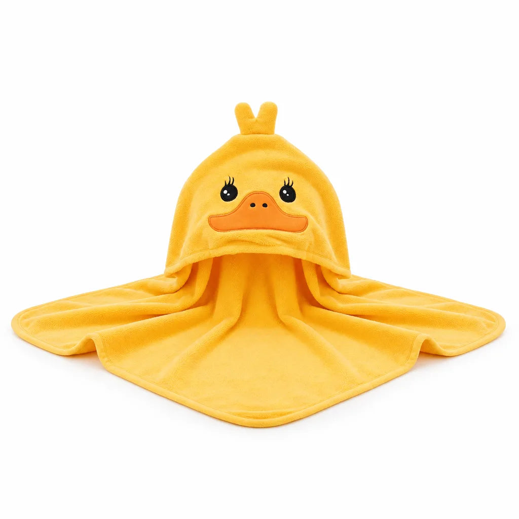 Serviette bébé capuche canard