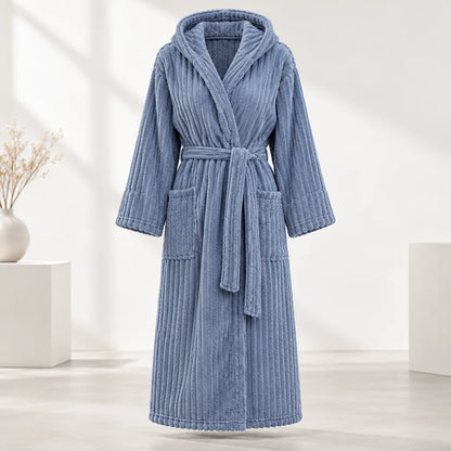 Peignoir bleu brume à