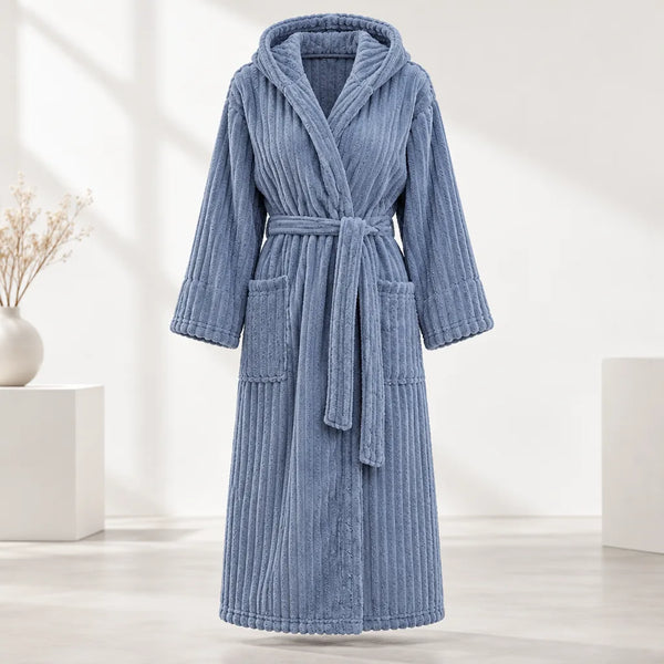 Peignoir bleu brume à