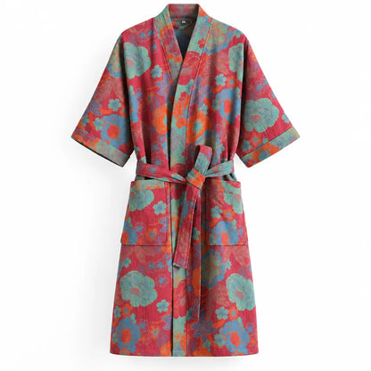 Peignoir kimono coton multicolore