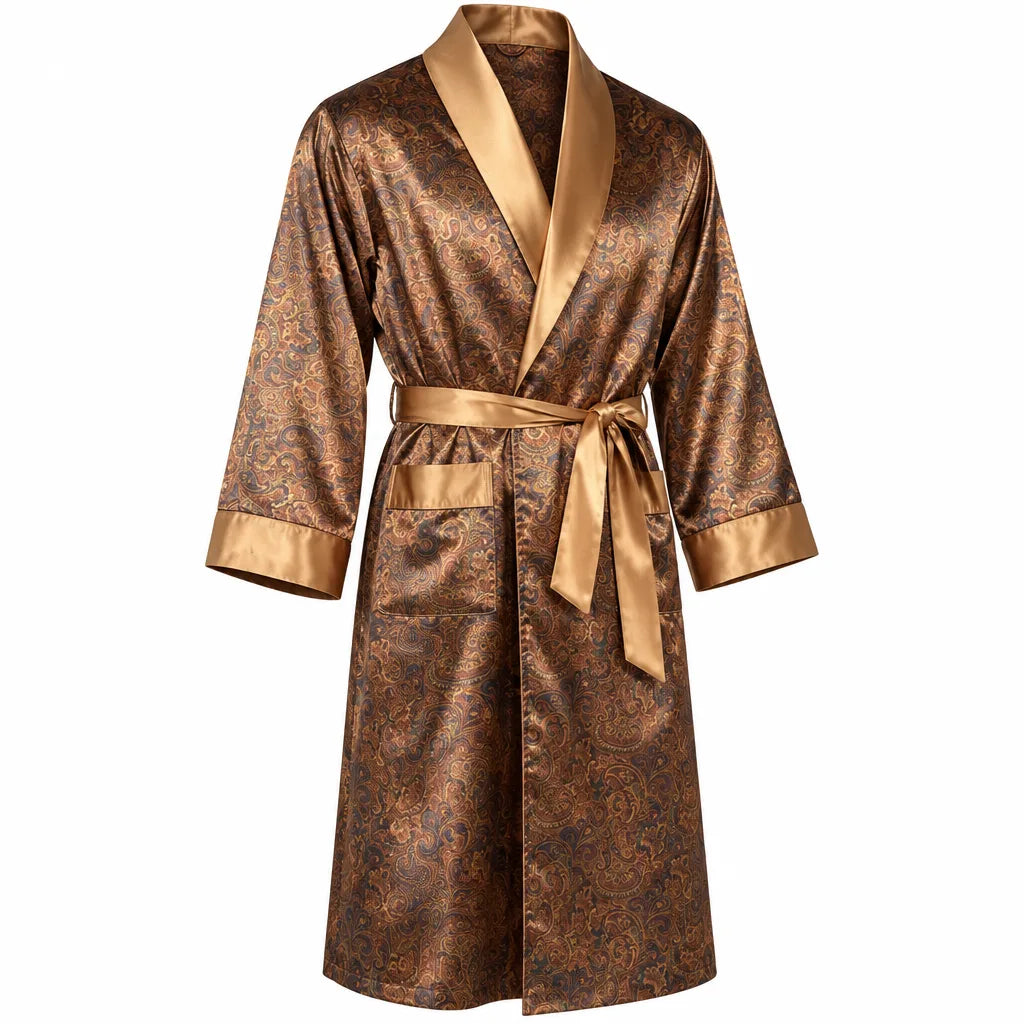 Peignoir kimono homme satin