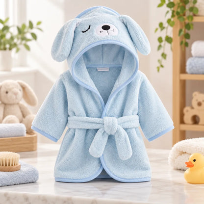 Peignoir bébé avec capuche