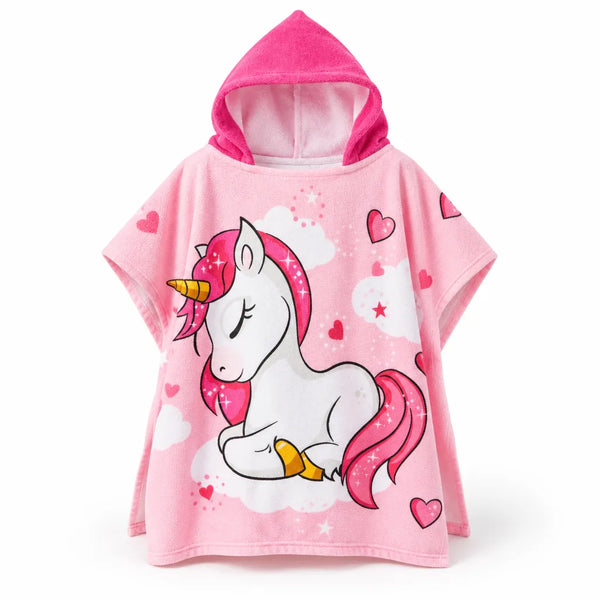 Cape de bain licorne