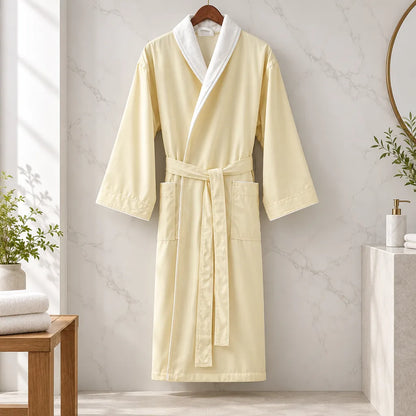 Peignoir kimono absorbant jaune