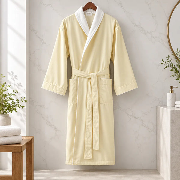 Peignoir kimono absorbant jaune