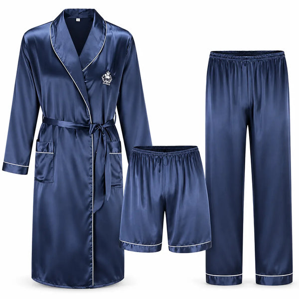 Peignoir homme satin style