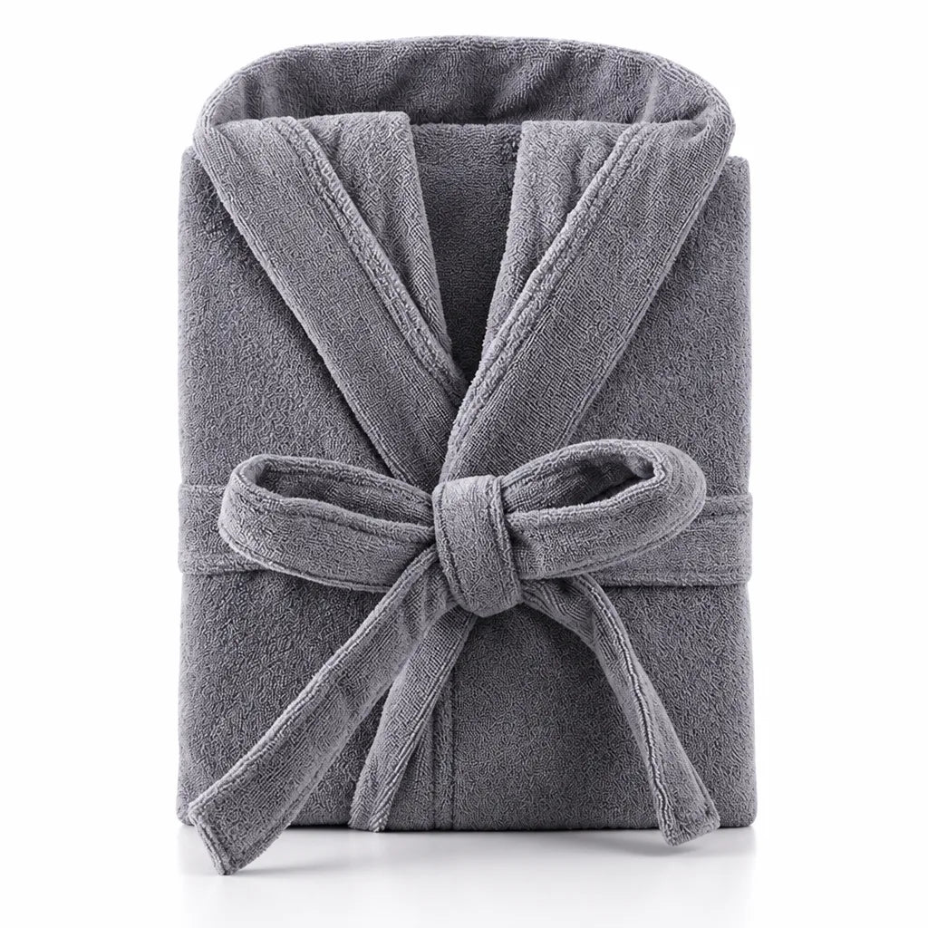 Peignoir homme long gris