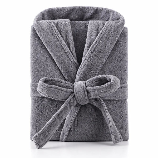 Peignoir homme long gris