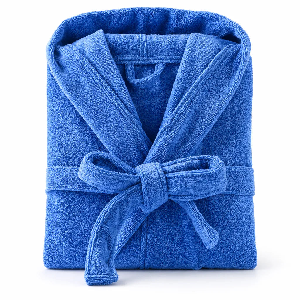 Peignoir homme coton bleu