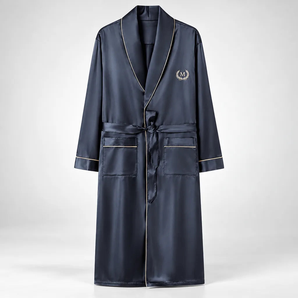 Peignoir homme satin de