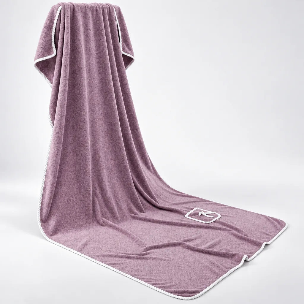 Serviette peignoir polyvalente violette