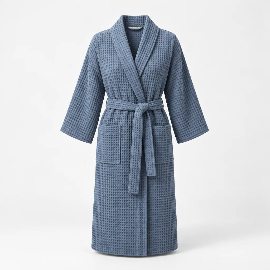 Peignoir Kimono Coton Gaufre
