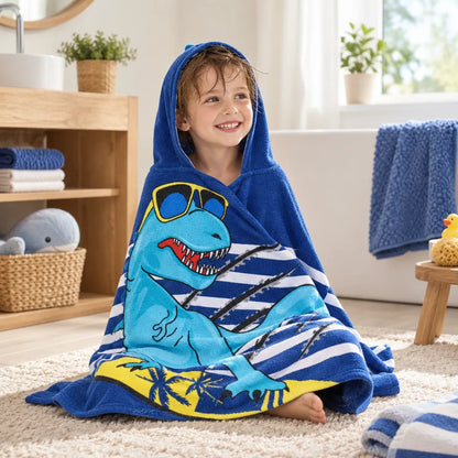 Cape de bain dinosaure
