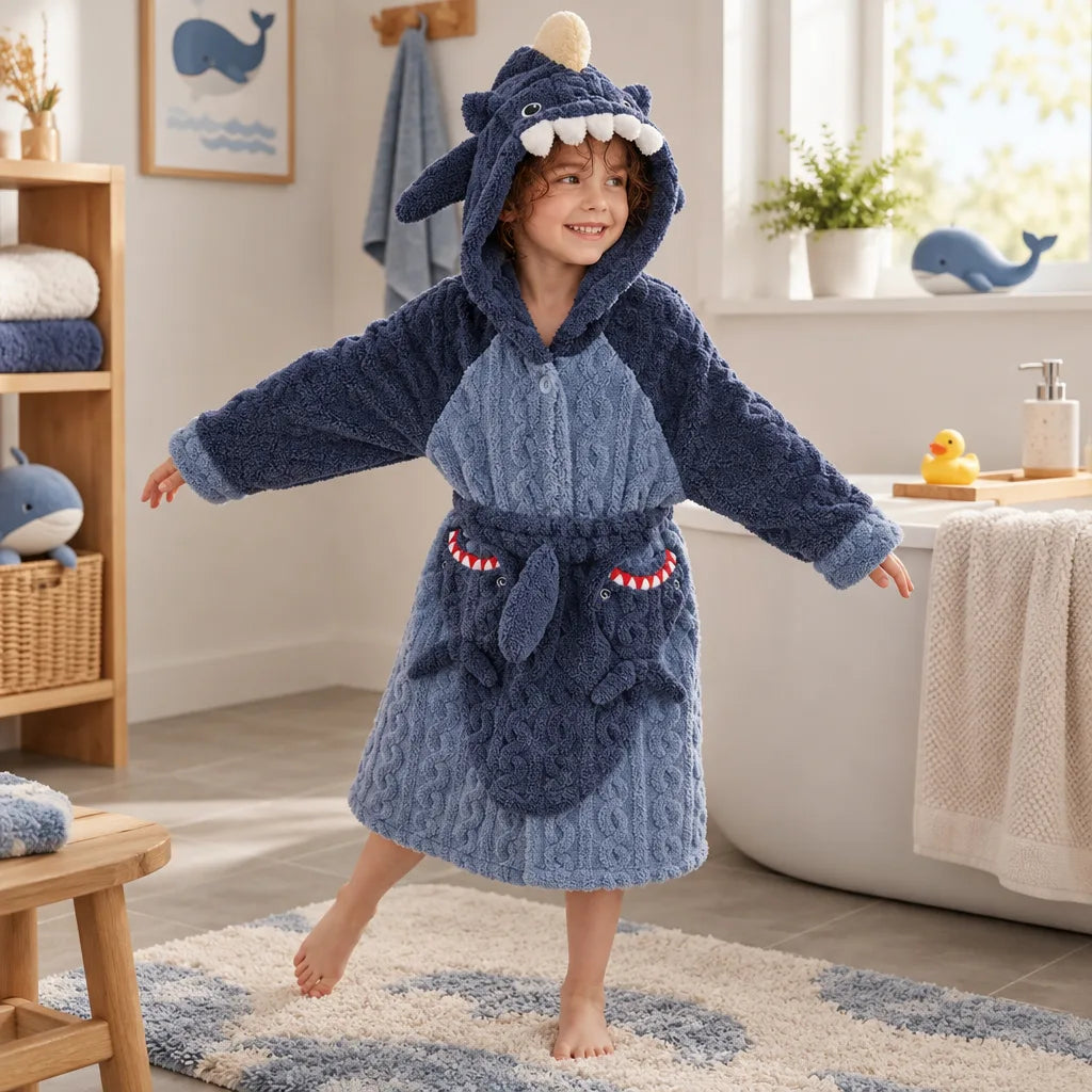 Peignoir enfant requin