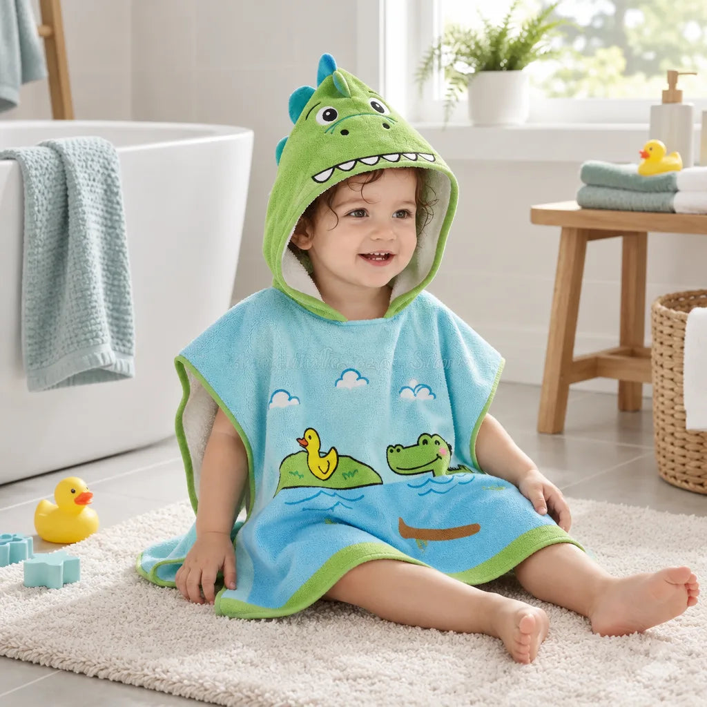 Cape de bain dinosaure
