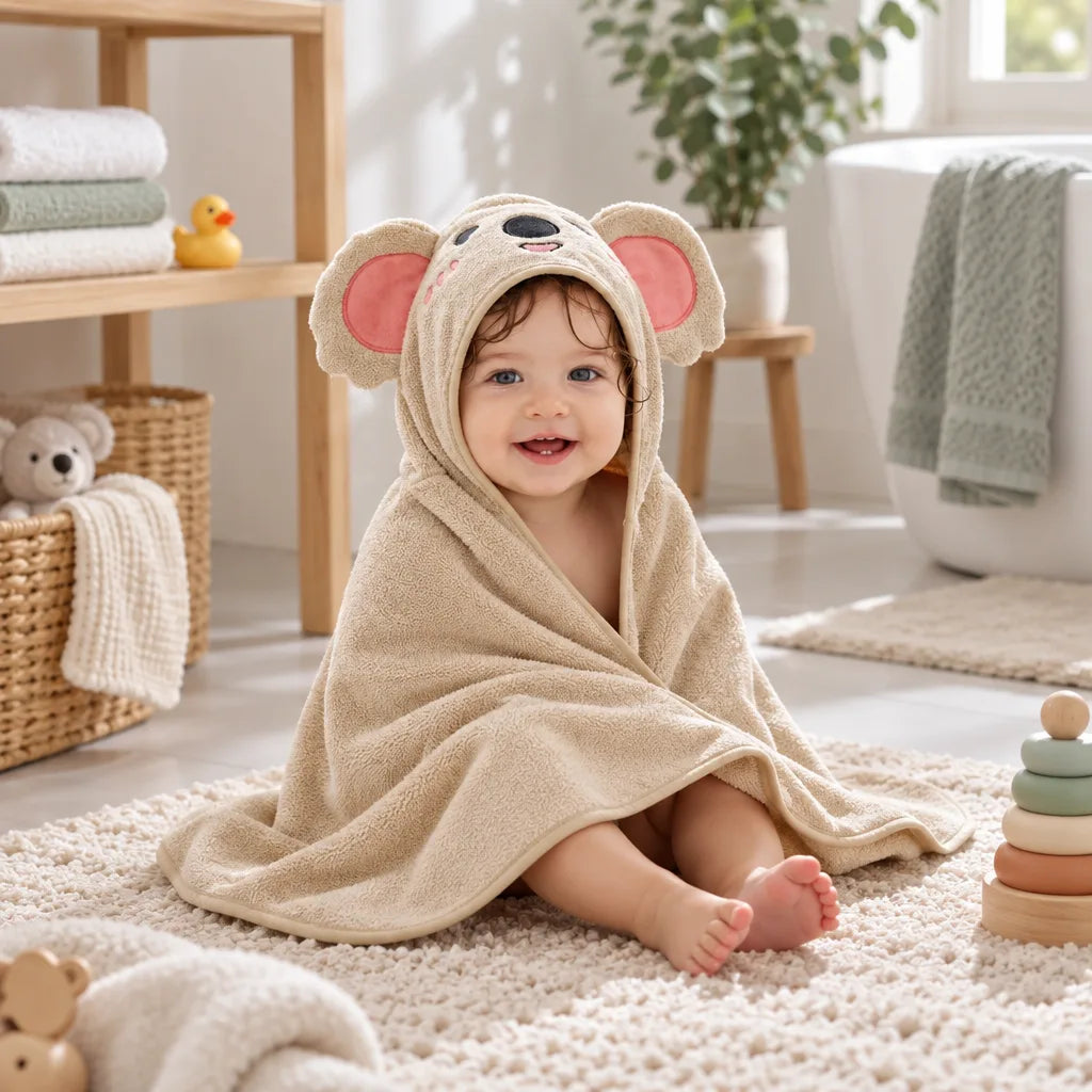 Serviette à capuche koala
