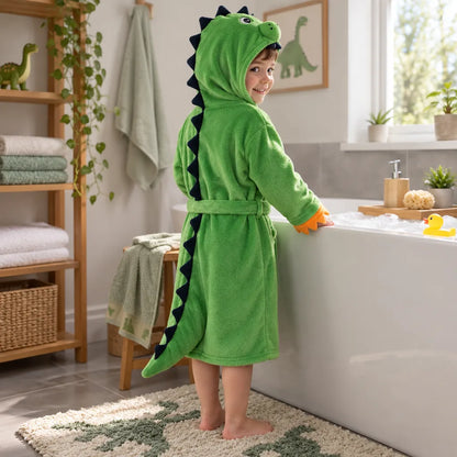 Peignoir dinosaure enfant flanelle