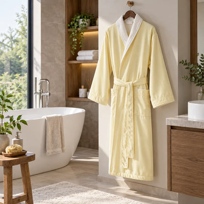 Peignoir kimono absorbant jaune