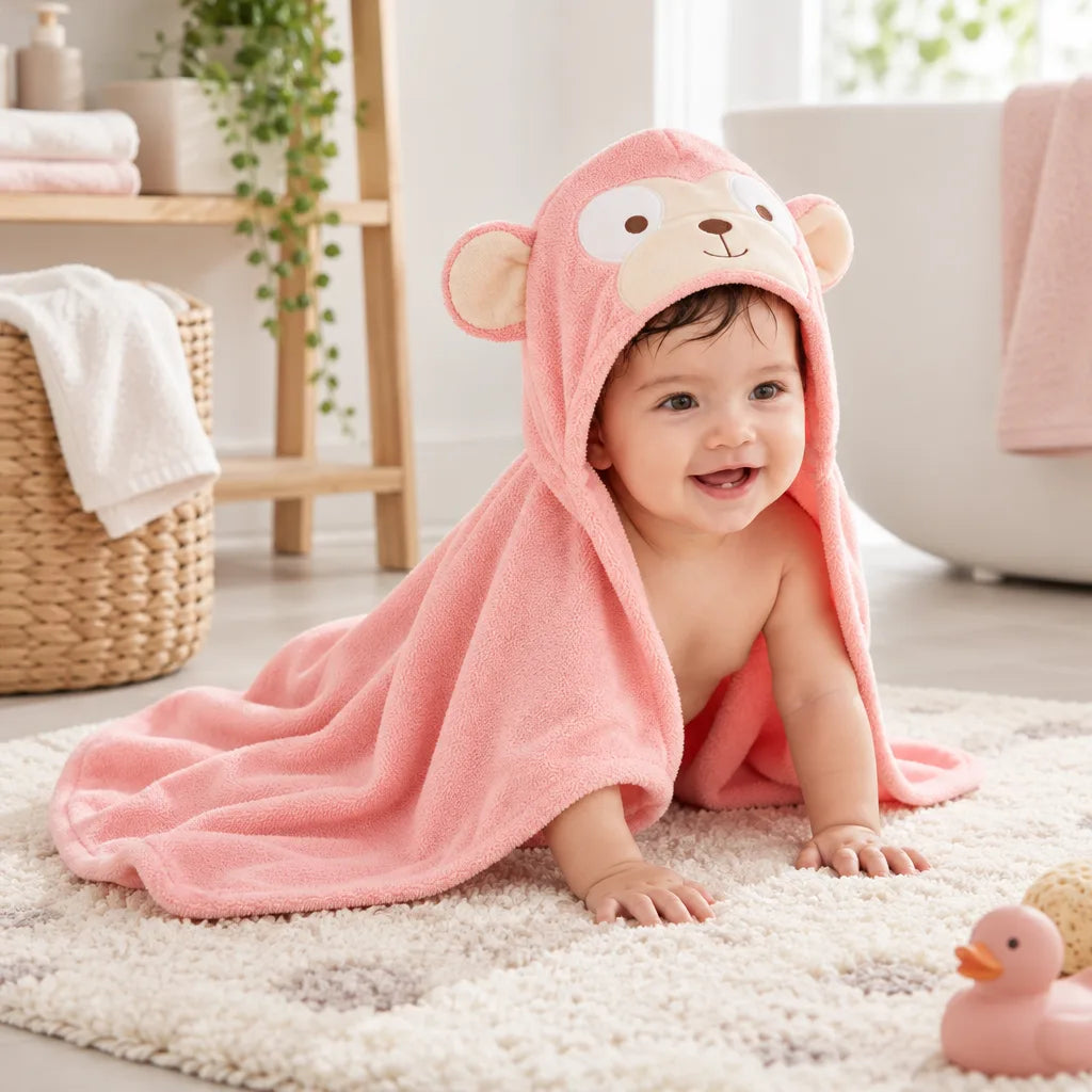 Serviette bébé à capuche