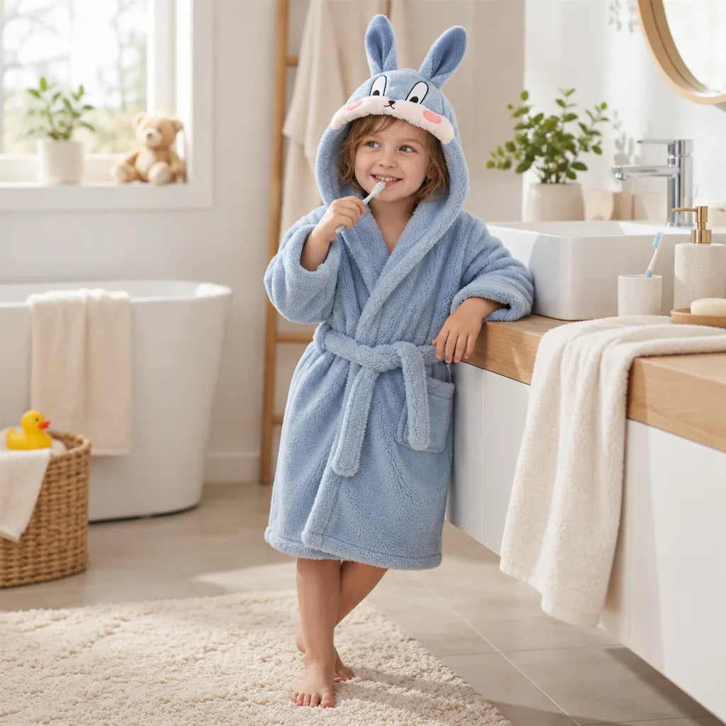Peignoir enfant flanelle motifs