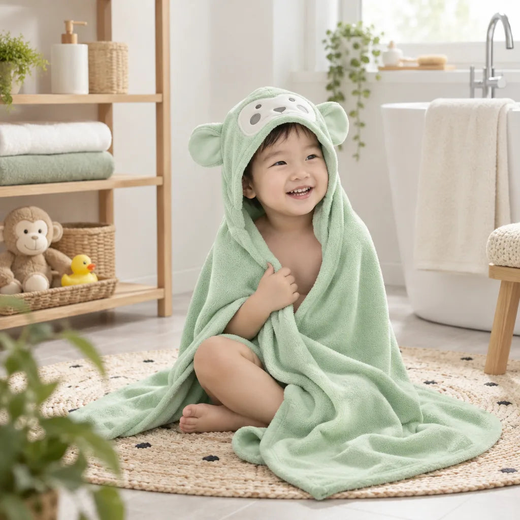 Serviette bébé à capuche