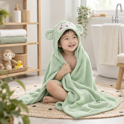 Serviette bébé à capuche
