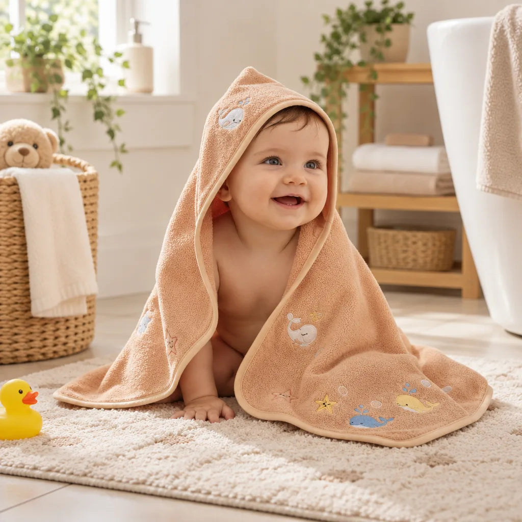 Cape de bain bébé