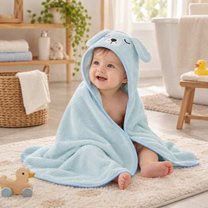 Serviette à capuche bébé