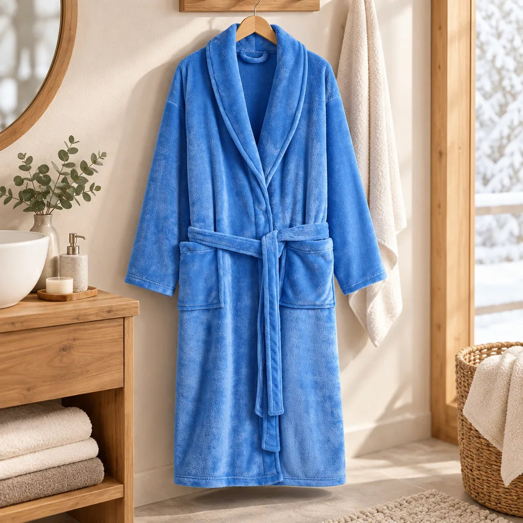 Peignoir long en flanelle