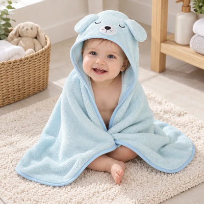 Serviette à capuche bébé
