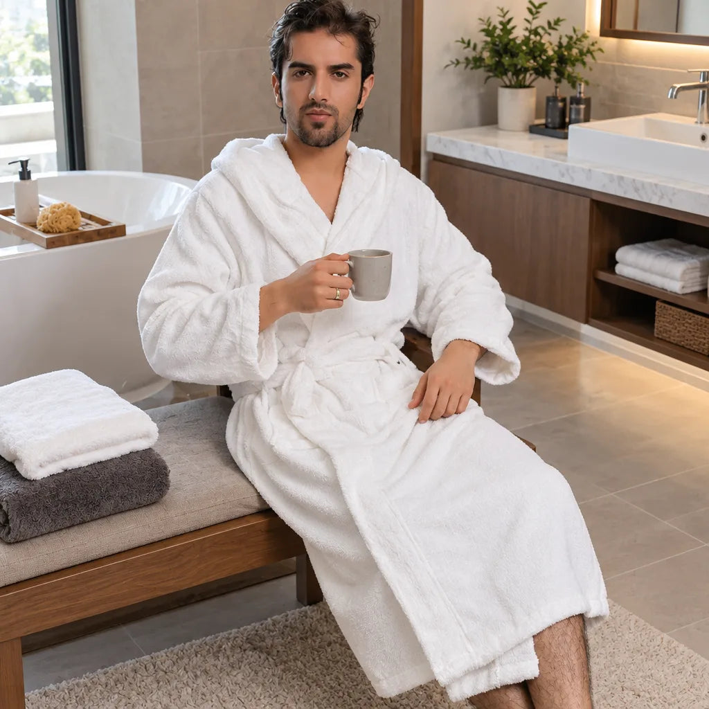 Peignoir homme coton éponge