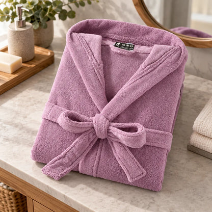 Peignoir homme coton violet