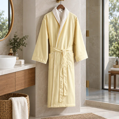 Peignoir kimono absorbant jaune