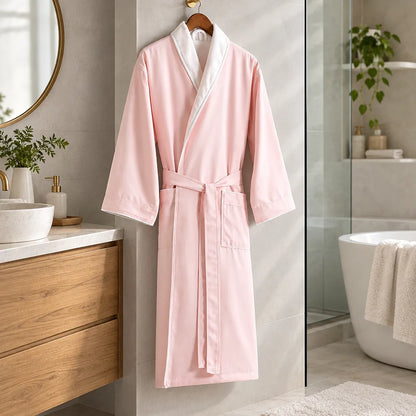 Peignoir kimono absorbant rose