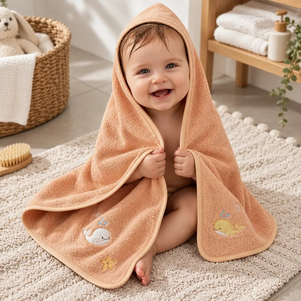 Cape de bain bébé