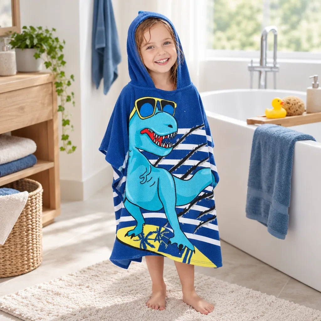 Cape de bain dinosaure