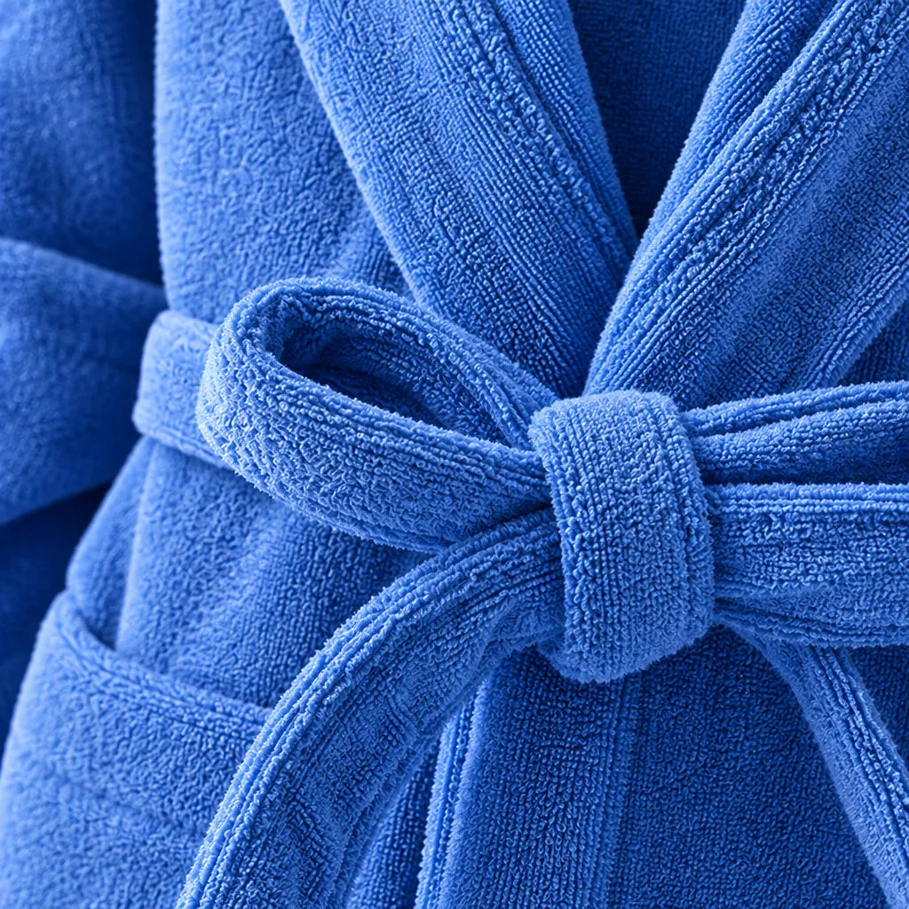 Peignoir homme coton bleu