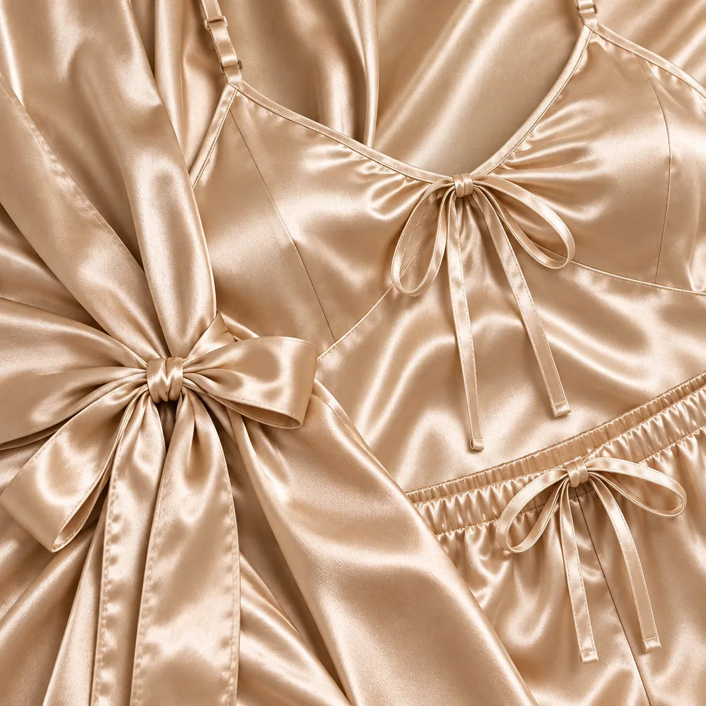 Pyjama satin 3 pièces