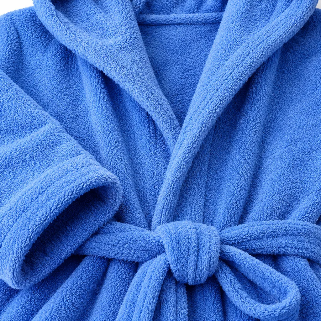 Peignoir homme coton bleu